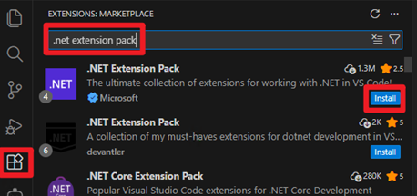 安装.NET相关插件